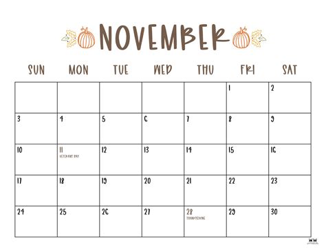 November 2024 Calendars - 50 FREE Printables | Printabulls