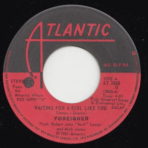 Foreigner - Waiting For A Girl Like You (1981, Vinyl) | Discogs