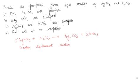 SOLVED: Use a table of soluble and insoluble ionic compounds to predict the precipitate that ...