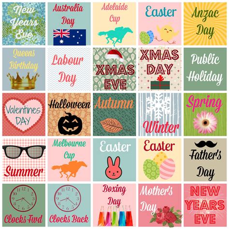 Free Printable Planner/Diary Stickers {Australian Occasions, Holidays & Observ… | Printable ...