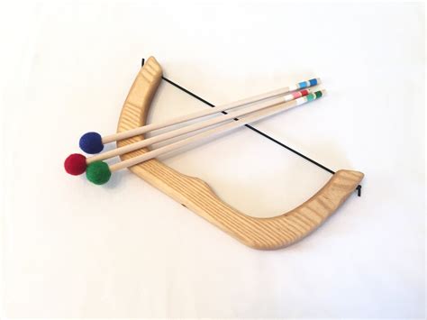 Small Wooden Bow and Arrows Natural Toy Play Set by FromJennifer