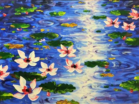 Waterlilies At Giverny 2009 63x43 by Alexandre Renoir