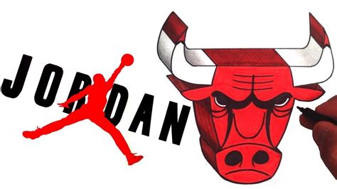 How to Draw the AIR JORDAN and Chicago Bulls Logo - YouTube