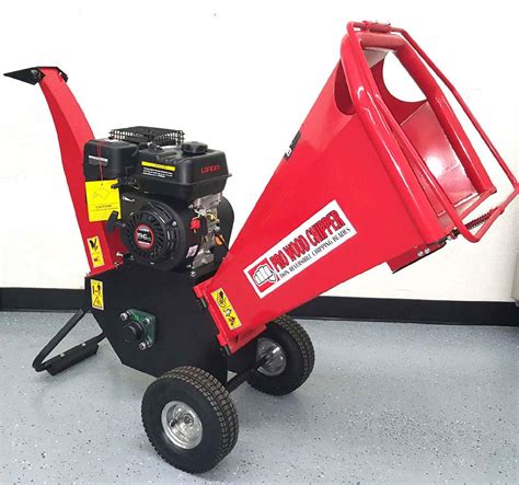 6.5HP 195cc Gas Powered Wood Chipper Yard Machine Mulcher Shredder 4" Capacity