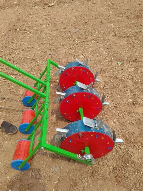 3 Rows 3 Wheels Manual Seeder Hand Corn Seeder Machine - Seeding Machine and Manual Seeder