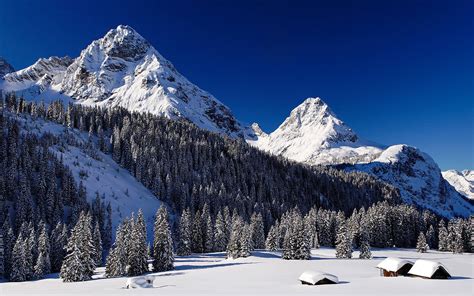 Winter Mountains Hd Wallpaper