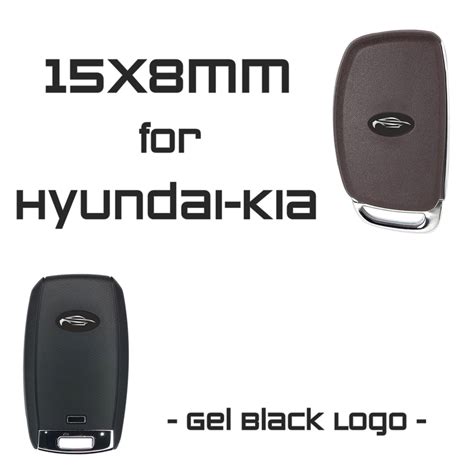 15x8mm Black Logo for Hyundai Kia (50Pcs) Black Logos, Key Shells Auto ...