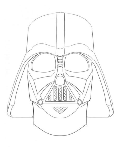 Darth Vader Helmet Easy Drawing