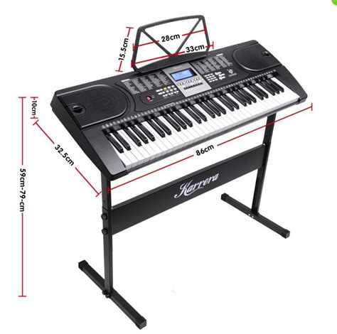 Buy 61 Keys Electronic Keyboard with Stand - Black | Grays Australia