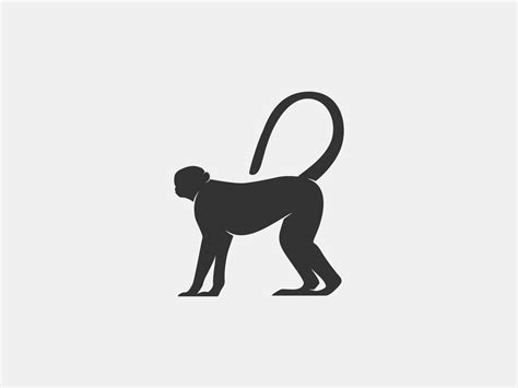 monkey vector silhouette 12465392 Vector Art at Vecteezy