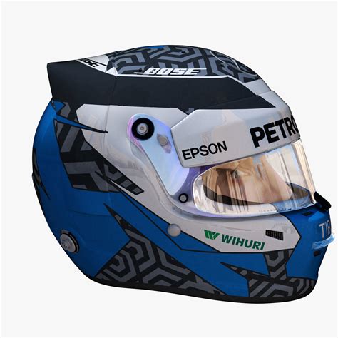 3D model Bottas helmet 2018 VR / AR / low-poly | CGTrader