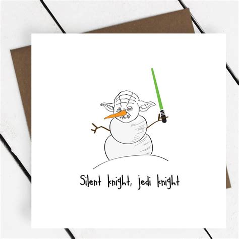 'Silent Knight, Jedi Knight' Star Wars Christmas Card | Star wars christmas cards, Christmas ...