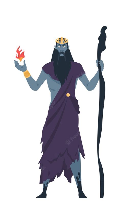 Premium Vector | Hades Supreme god of underworld Divine character in Greek mythology Pluto in ...