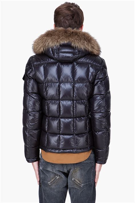 Lyst - Moncler Black Coyote Fur Hood Hubert Jacket in Black for Men