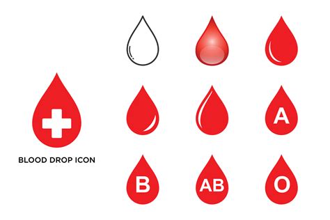 drop blood icon set vector design template 5186350 Vector Art at Vecteezy