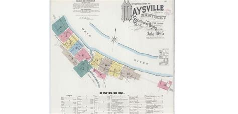 Hand lettering and map design of Maysville, KY–1895 | Map design, Hand ...