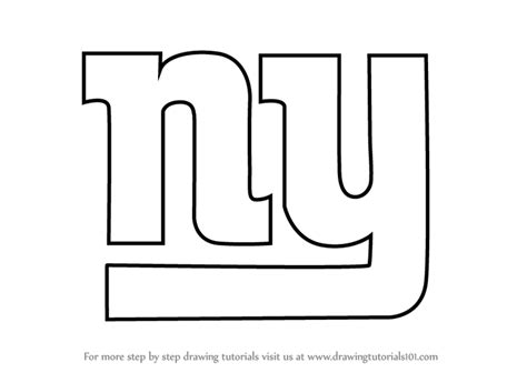 Learn How to Draw New York Giants Logo (NFL) Step by Step : Drawing ...