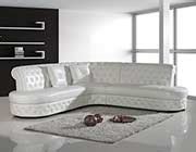 Modern White Leather Sectional Sofa VG818 | Leather Sectionals