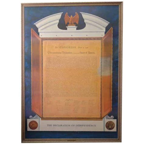 1961 Commemorative Declaration of Independence Lithograph For Sale at ...