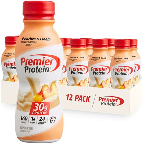 Premier Protein Shake, Peaches & Cream, 30g Protein, 11.5 Fl Oz, 12 ct - Walmart.com - Walmart.com