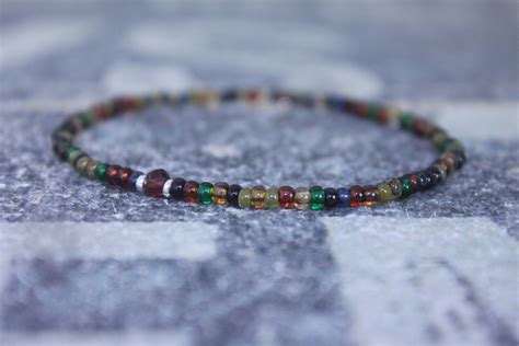 Garnet Bracelet, Mens Bracelet, Mens Beaded Bracelet, Minimalist Jewelry, Mens Gift, Gift for ...