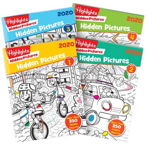 Highlights Hidden Pictures 2020 - 4 Book Set - - Fat Brain Toys