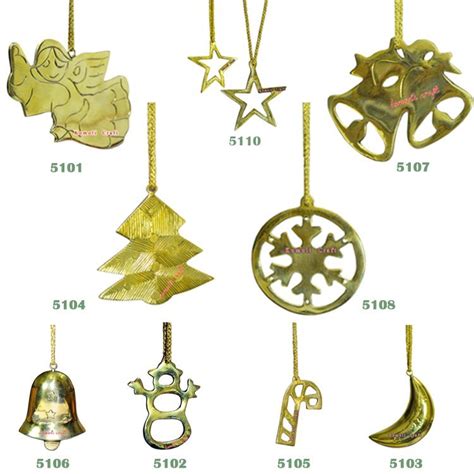 Flat Metal Brass Golden Custom Plated Christmas Ornament Tree Hanging ...