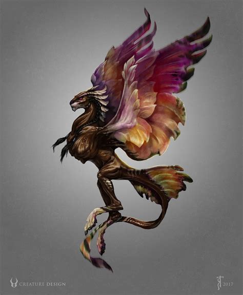 ArtStation - Fantasy flying creature, Tatiana Yamshanova | Creature ...