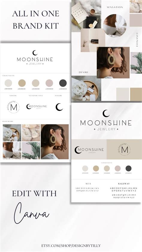 Canva Brand Kit Template | Mini Brand Board Template | Branding Kit for ...