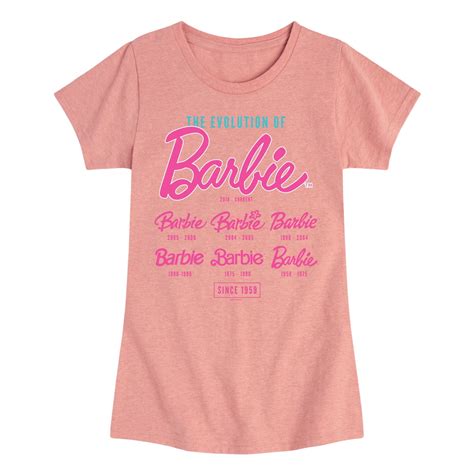 Barbie - Logo Evolution - Girls Fitted Short Sleeve Graphic T-Shirt - Walmart.com