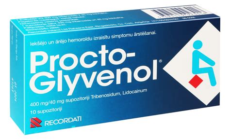 PROCTO-GLYVENOL suppositories, 10 pcs. | Mēness aptieka