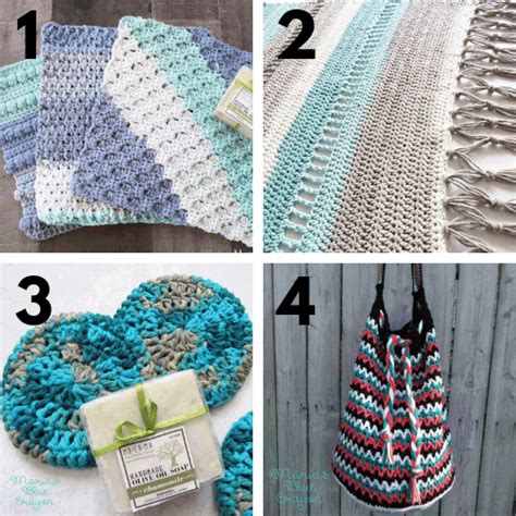 30+ Free Crochet Patterns using Cotton Yarn - Maria's Blue Crayon