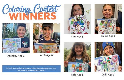 Coloring Contest Winners - Growing Up in Santa Cruz