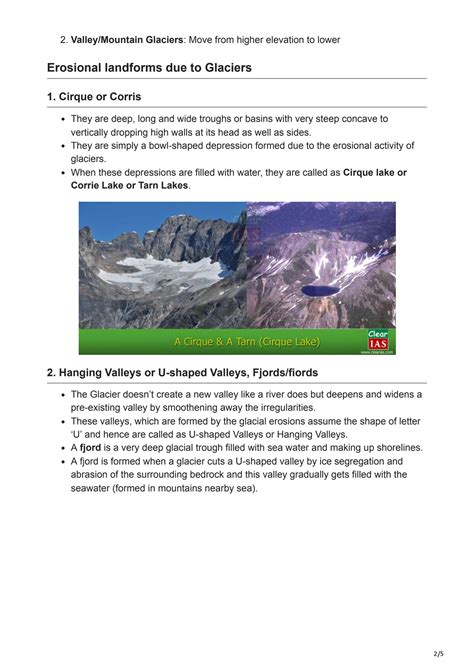 SOLUTION: Erosion and deposition action of glaciers - Studypool