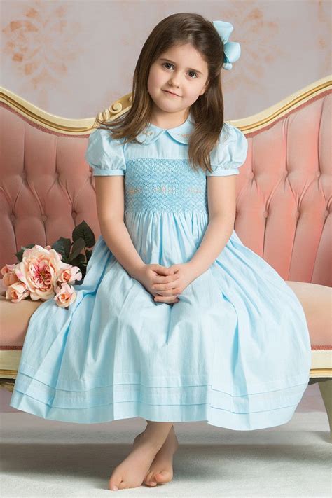 Madison - Blue Smocked - Strasburg Children | Girls easter dresses ...