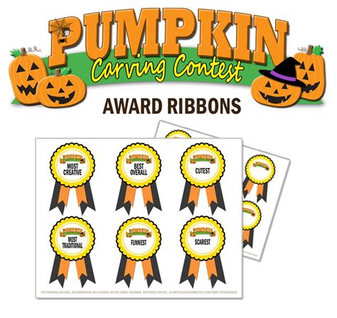 Pumpkin Carving Contest Printable Forms Packet Pumpkin | Etsy