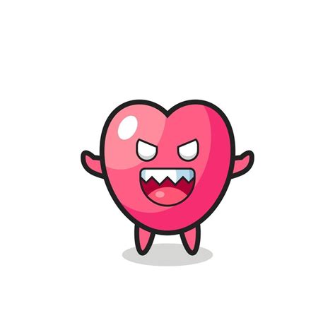 illustration of evil heart symbol mascot character 3401177 Vector Art at Vecteezy