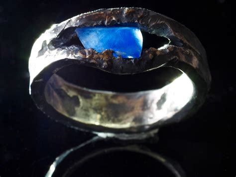 Raw Sapphire Mens Ring Raw Gemstone Engagement Ring | Rings for men, Gemstone engagement rings ...