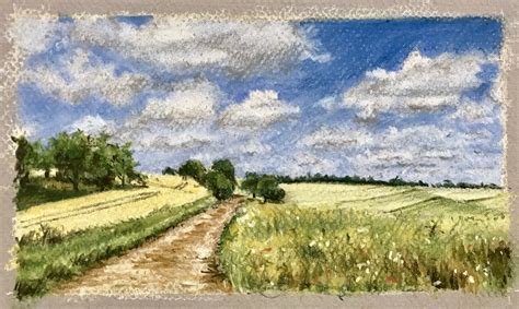 Simple Pastel Pencil Landscape, by Phil Davies, has just been added to ...