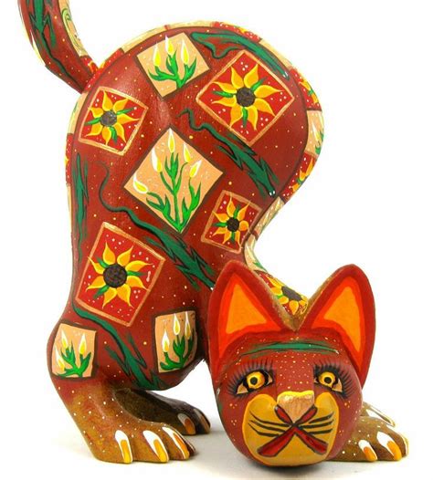 OAXACAN wood carving CAT by ZENY FUENTES - Alebrijes - OAXACA ... | Alebrijes, Artesanía ...