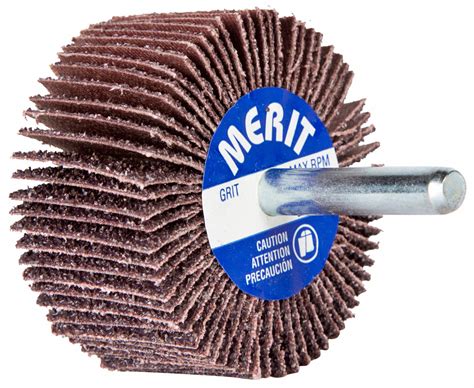 MERIT Coated, Straight, Mounted Flap Wheel, Aluminum Oxide, 3 in Diameter - 30TR78|08834149834 ...