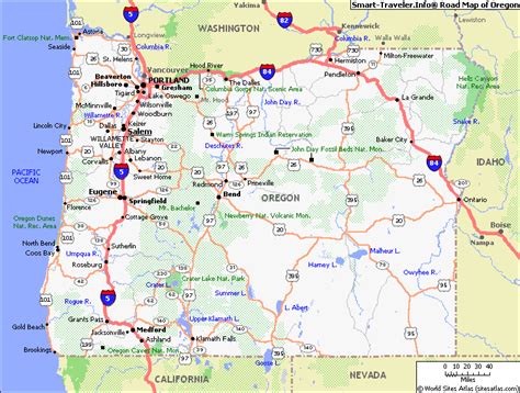 MAP OF OREGON - Click now for City Maps | Oregon travel, Road trip ...