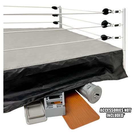 Figures Toy Company WWE AEW Compatible Wrestling Ring with Metal Posts ...