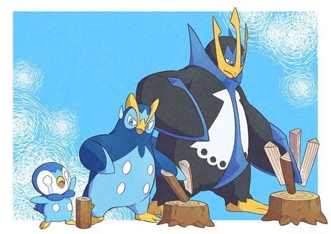 piplup, empoleon, and prinplup (pokemon) drawn by pkpokopoko3 | Danbooru