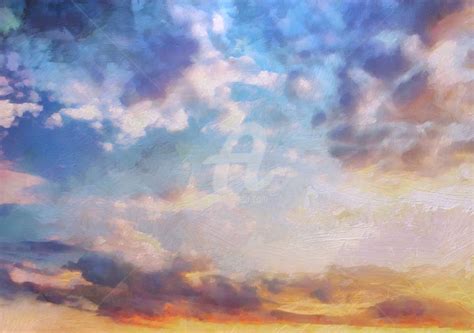 Beautiful Sky, Painting by Lelia | Artmajeur