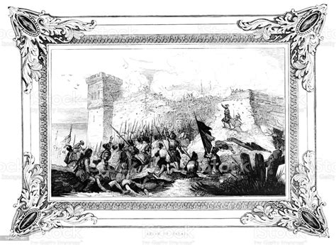 Siege Of Calais France 14th Century European History Stock Illustration ...