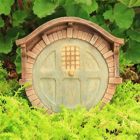 Round Hobbit Door With Brick Surround Blue Hobbit Door Round | Etsy