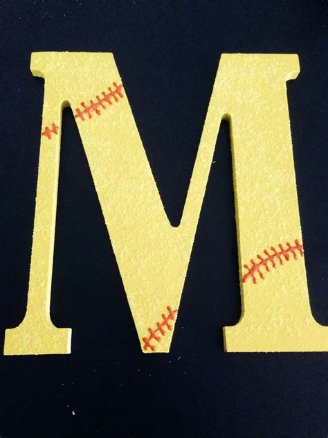 the letter m is made up of baseball stitches