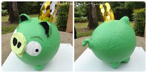 Paper Mache Angry Birds Pig {Tutorial}