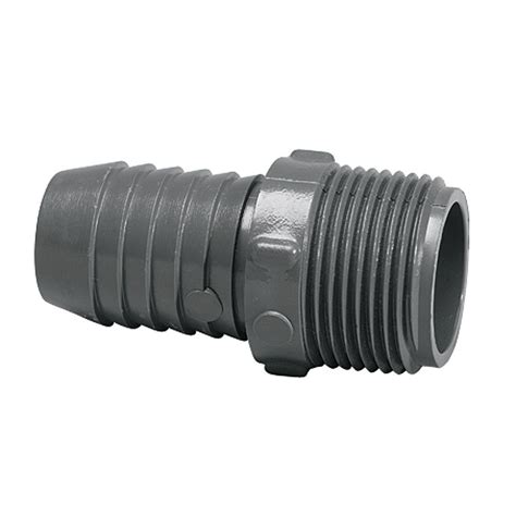 3/4 in. x 1/2 in. PVC MPT x Barb Poly Insert Male Adapter-1436101RMC ...